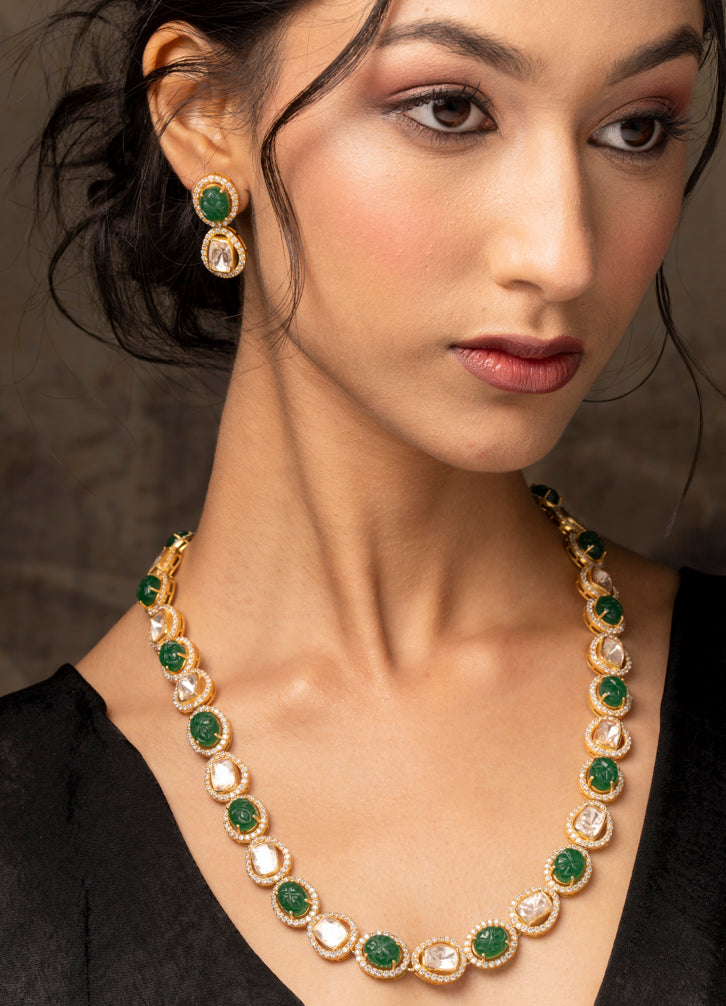 Sabz Patthar Haar Necklace