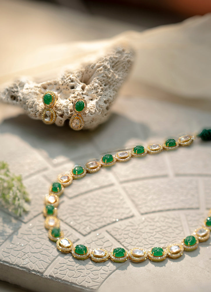 Sabz Patthar Haar Necklace