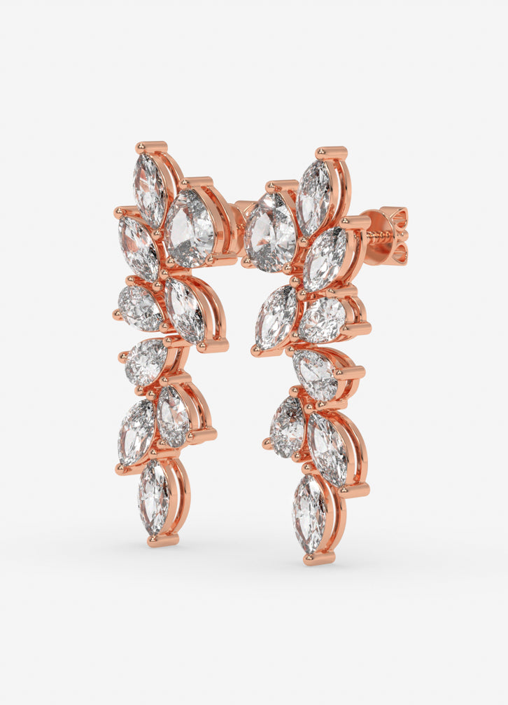 Lunora Earrings in Rose Gold