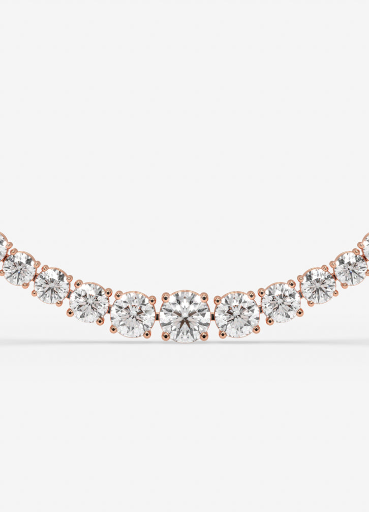 Tennis Glow Necklace In Rose Gold