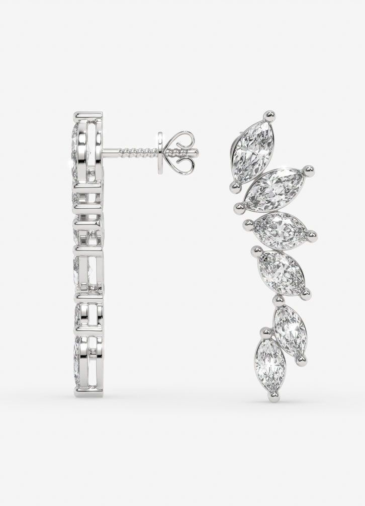 Elvessa Earrings In White Gold