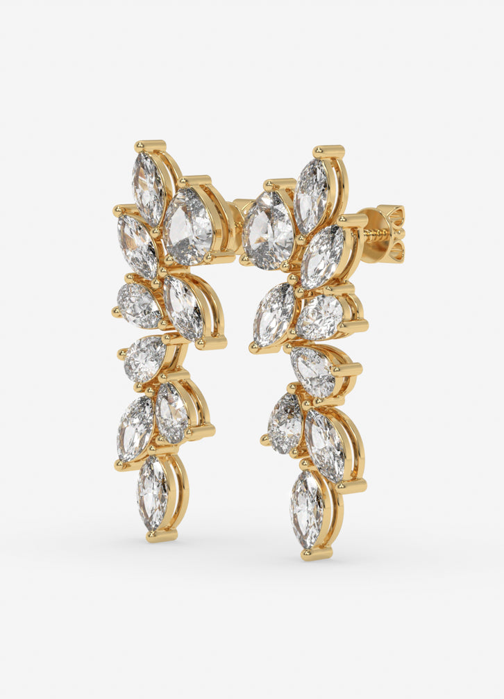 Lunora Earrings in Yellow Gold