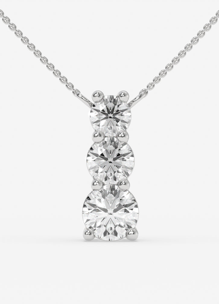 Trivelle Pendant in White Gold