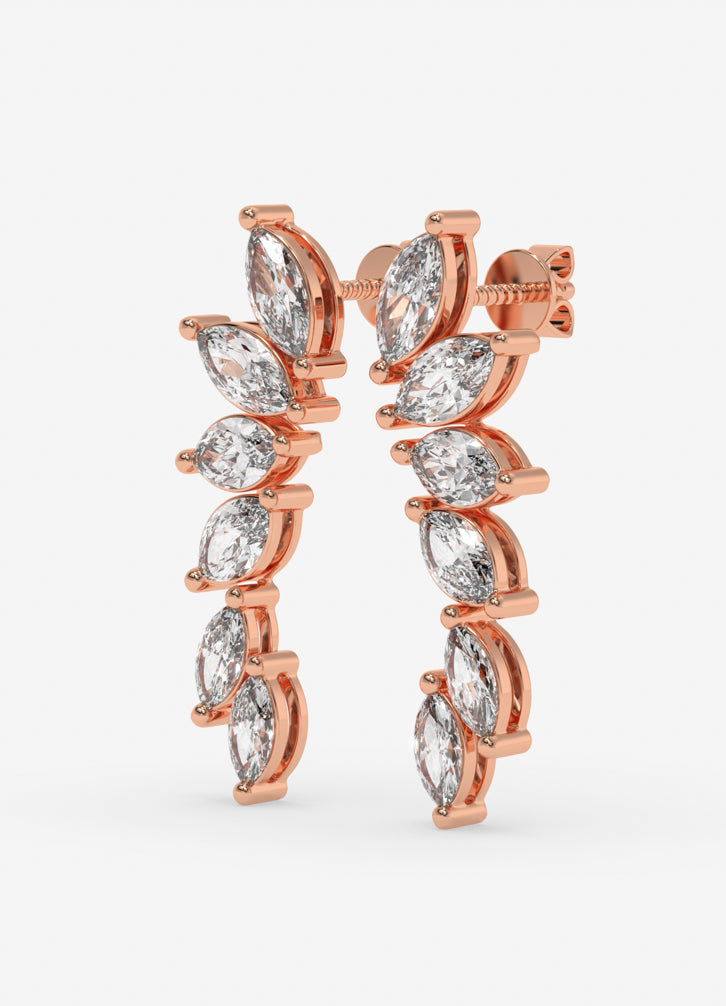 Elvessa Earrings In Rose Gold