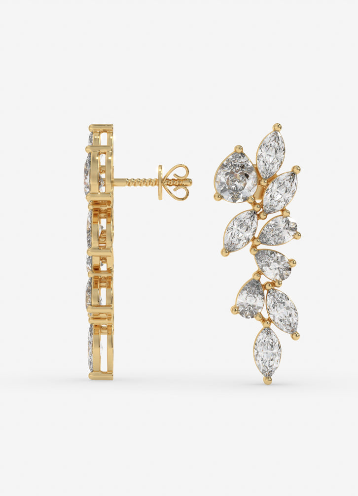 Lunora Earrings in Yellow Gold