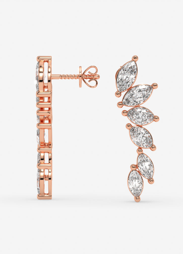 Elvessa Earrings In Rose Gold