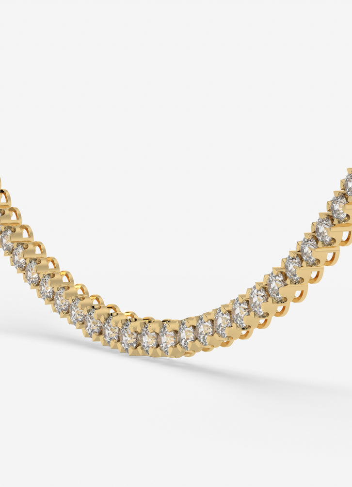 Regal Cascade Necklace in Yellow Gold