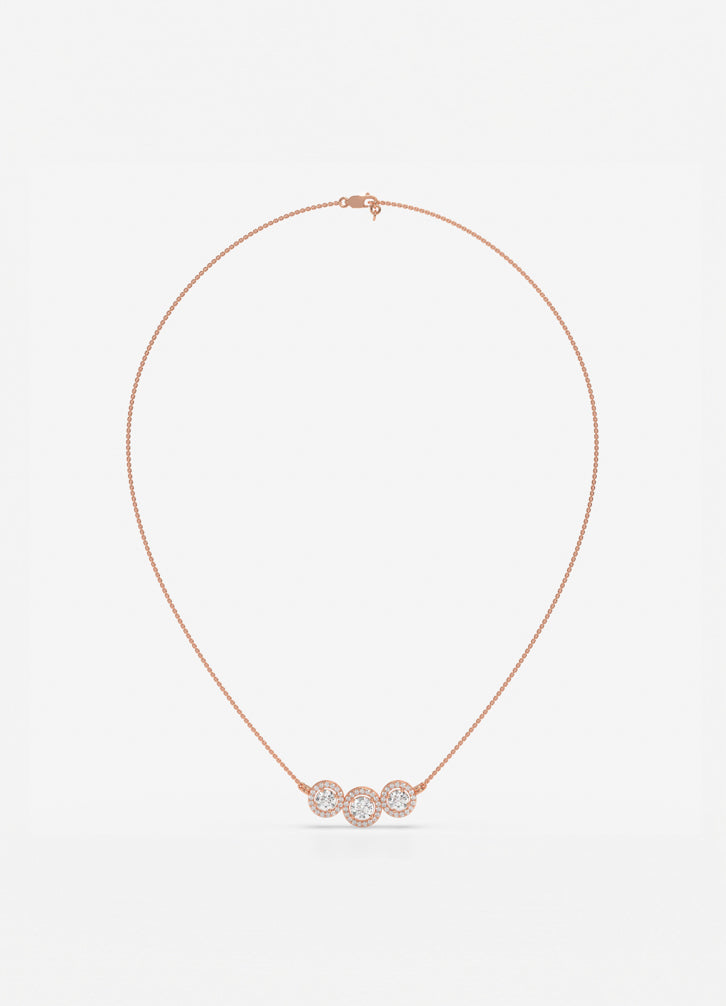 Eternal Halo Pendant in Rose Gold
