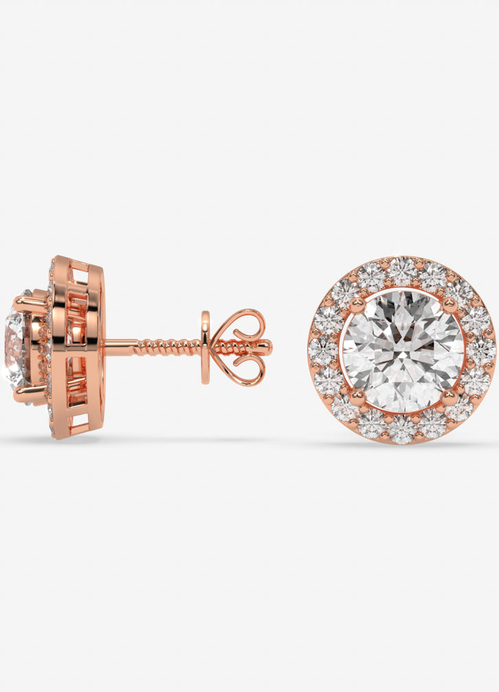 Aveline Studs in Rose Gold