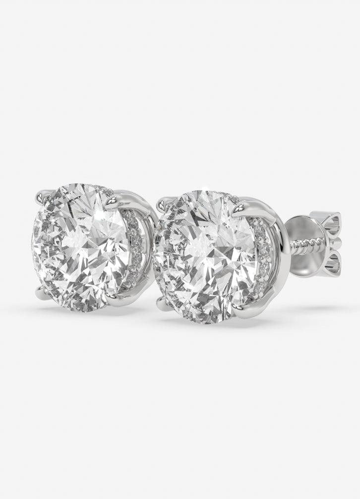 Lustara Studs in White Gold