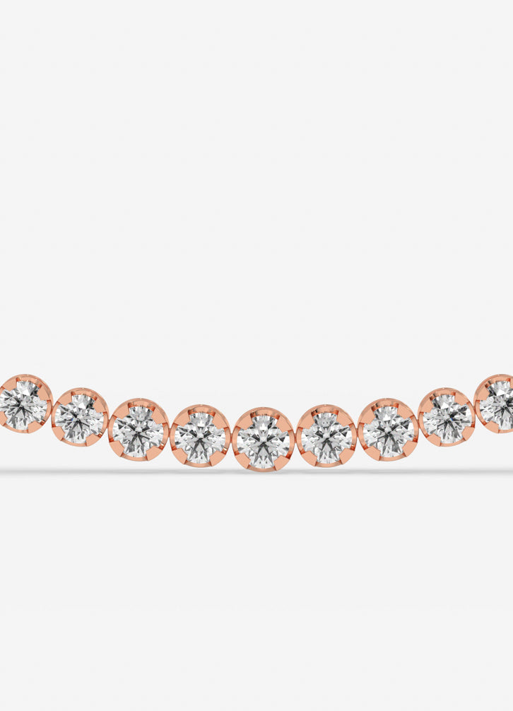 Regal Cascade Necklace in Rose Gold