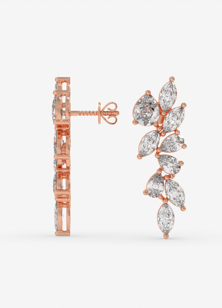 Lunora Earrings in Rose Gold