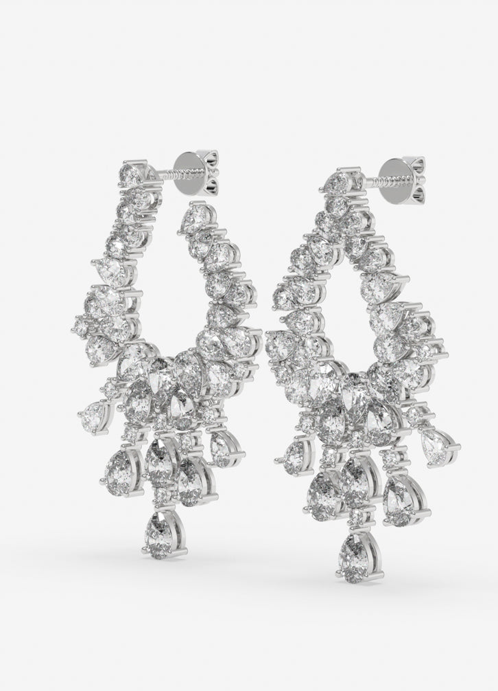 Seraphia Earrings in White Gold