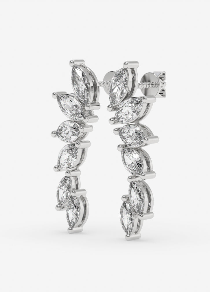 Elvessa Earrings In White Gold