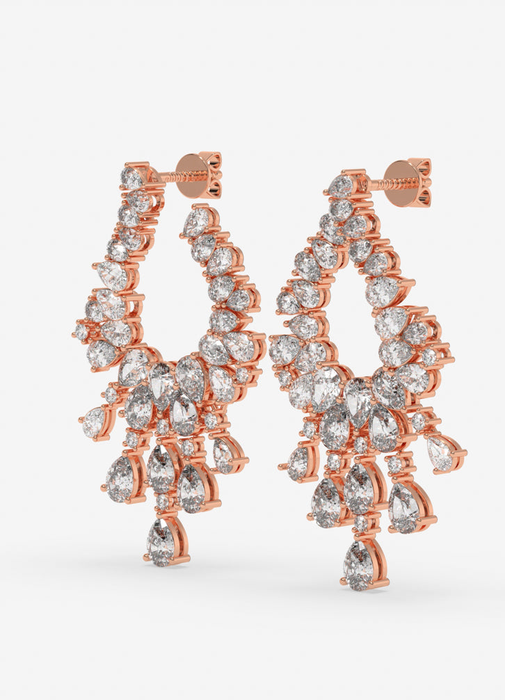 Seraphia Earrings in Rose Gold