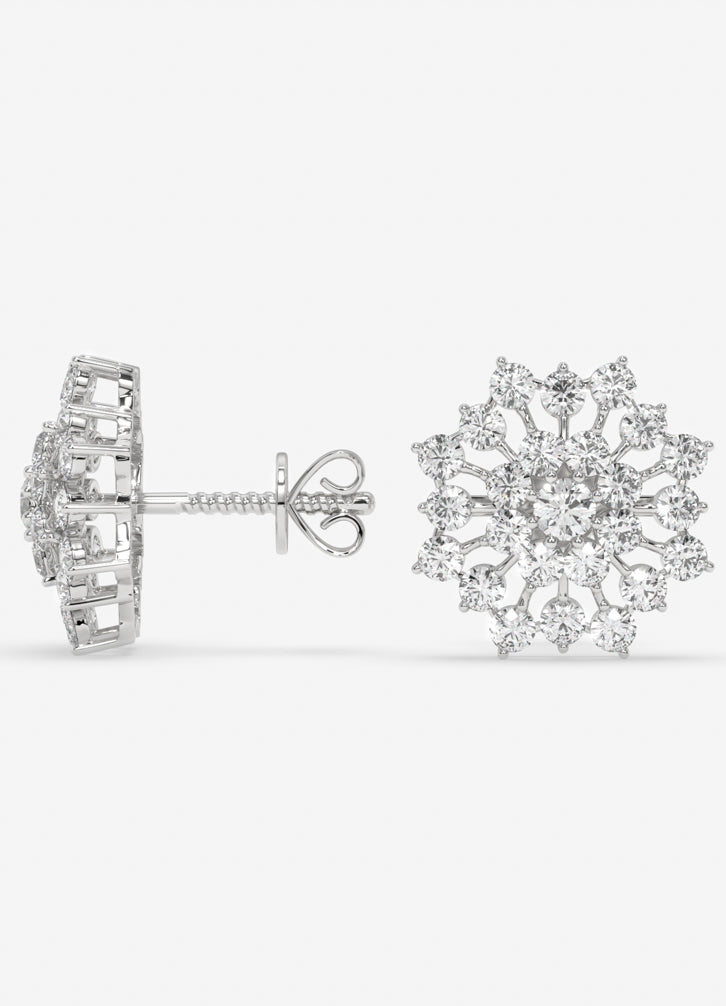 Florenza Studs in White Gold