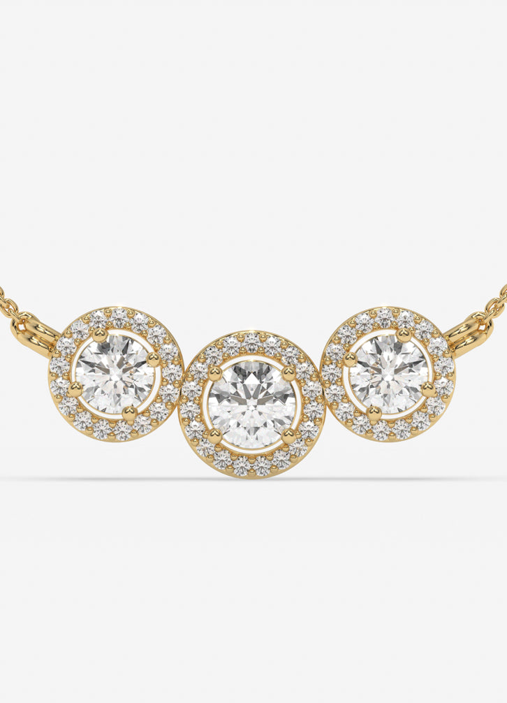 Eternal Halo Pendant in Yellow Gold