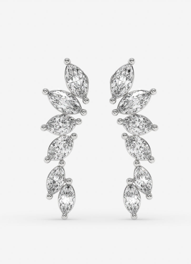 Elvessa Earrings In White Gold