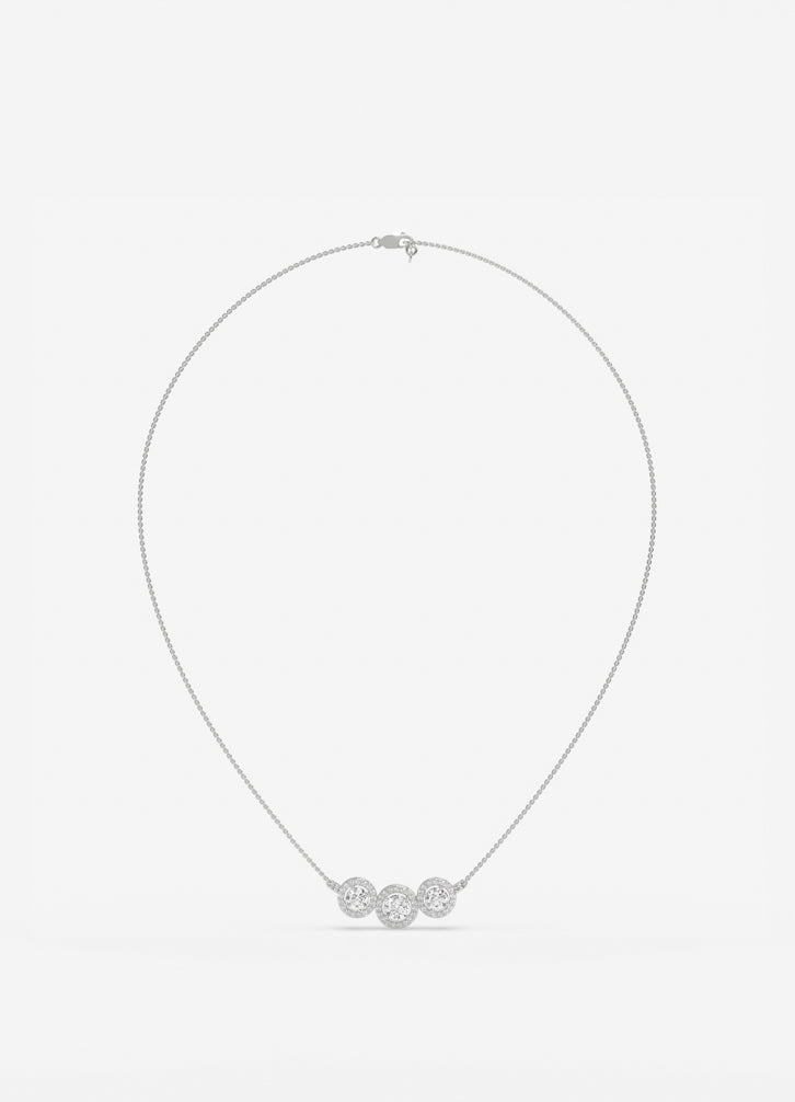 Eternal Halo Pendant in White Gold