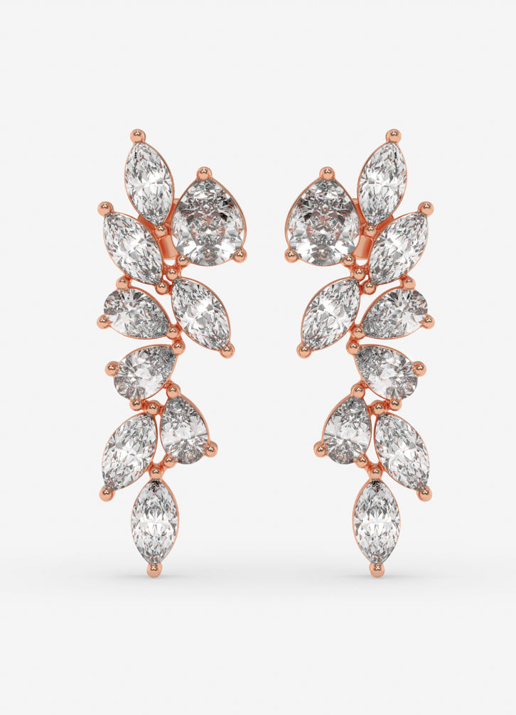Lunora Earrings in Rose Gold