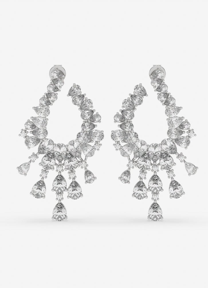 Seraphia Earrings in White Gold