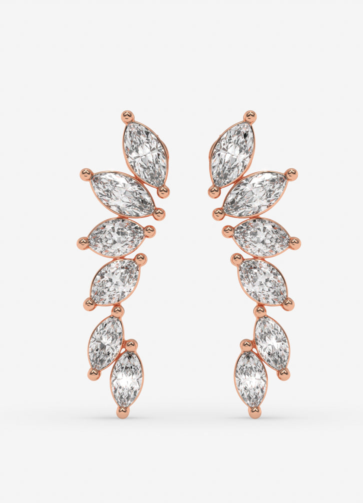 Elvessa Earrings In Rose Gold