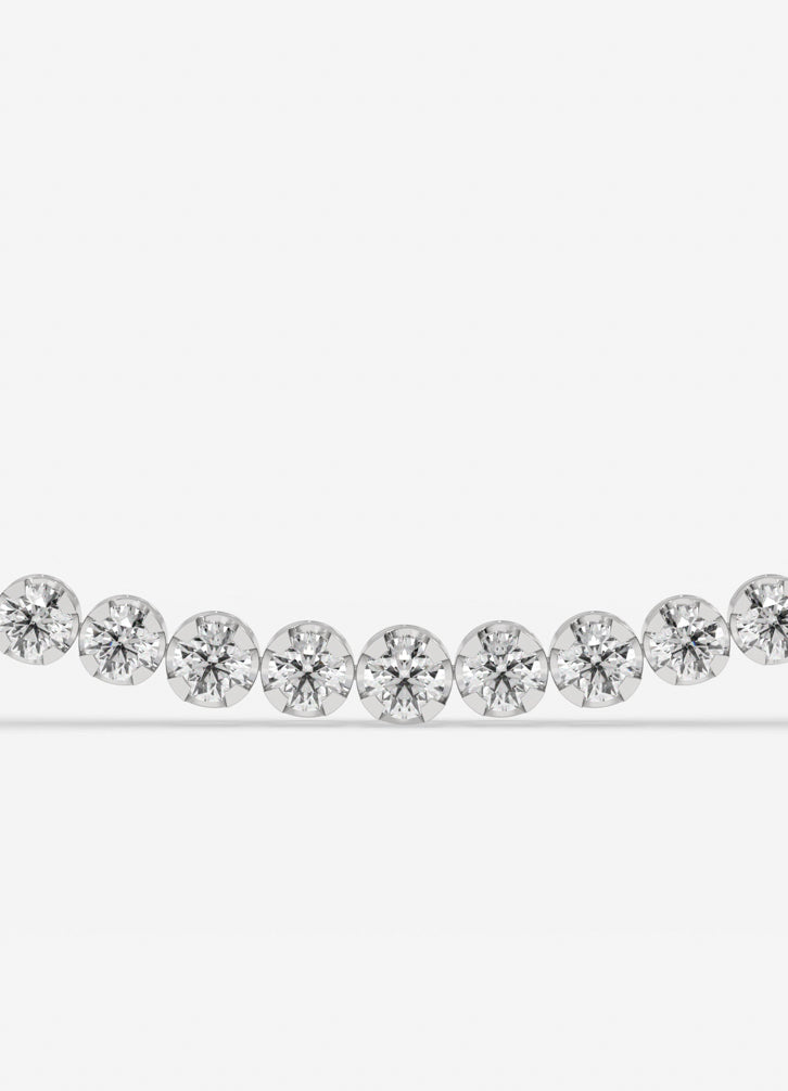 Regal Cascade Necklace in White Gold