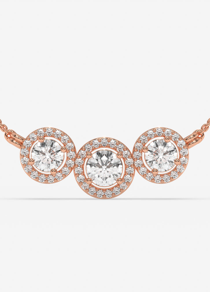 Eternal Halo Pendant in Rose Gold