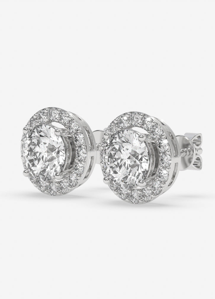 Aveline Studs in White Gold