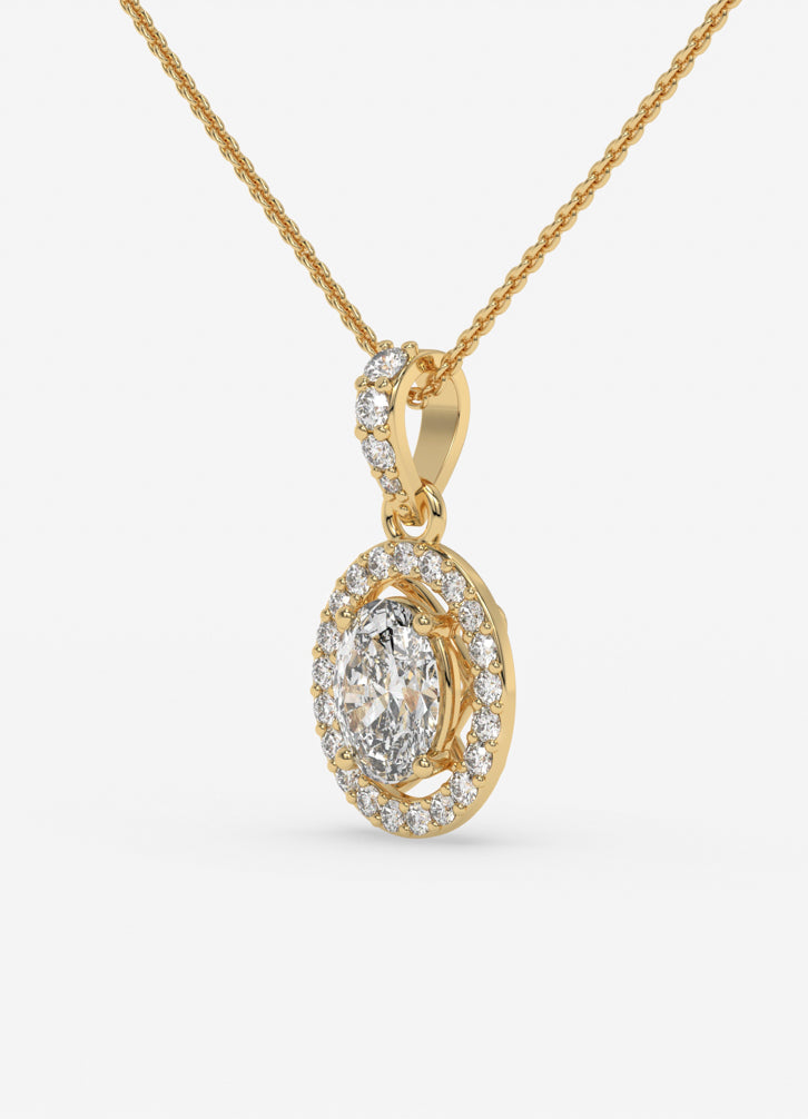 Solitaire Whisper Pendant in Yellow Gold