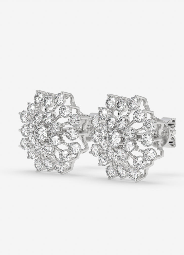 Florenza Studs in White Gold