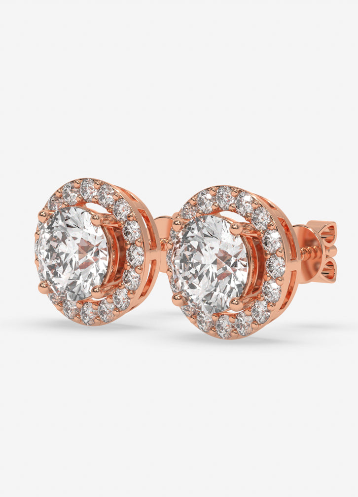 Aveline Studs in Rose Gold