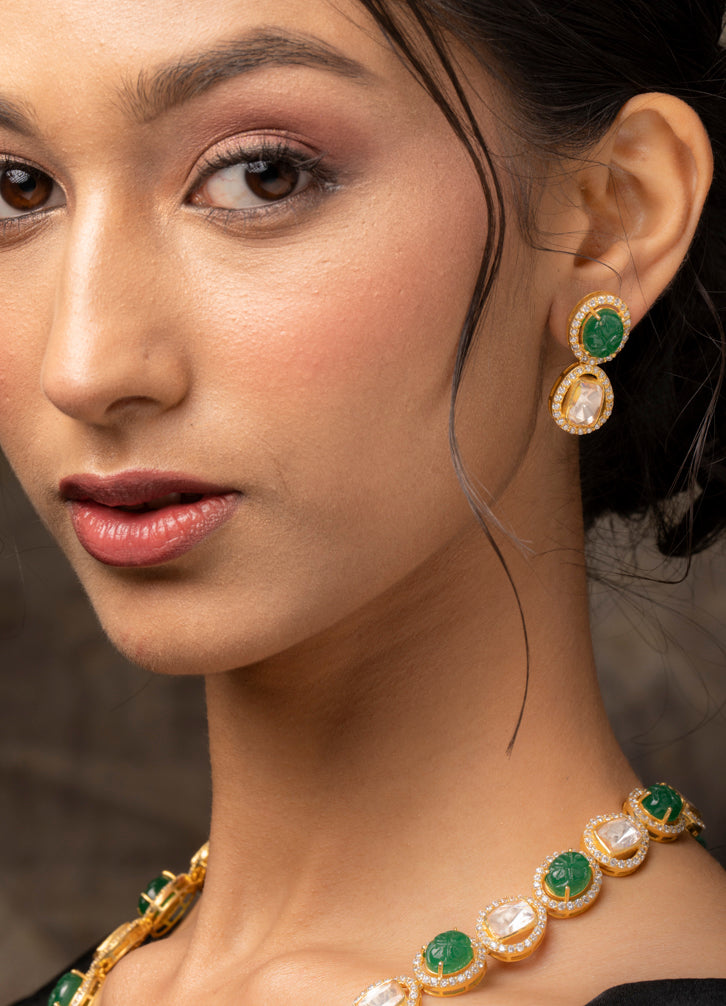 Sabz Patthar Haar Necklace