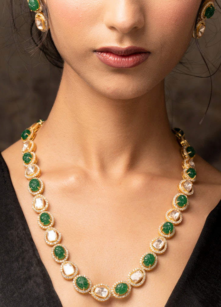 Sabz Patthar Haar Necklace