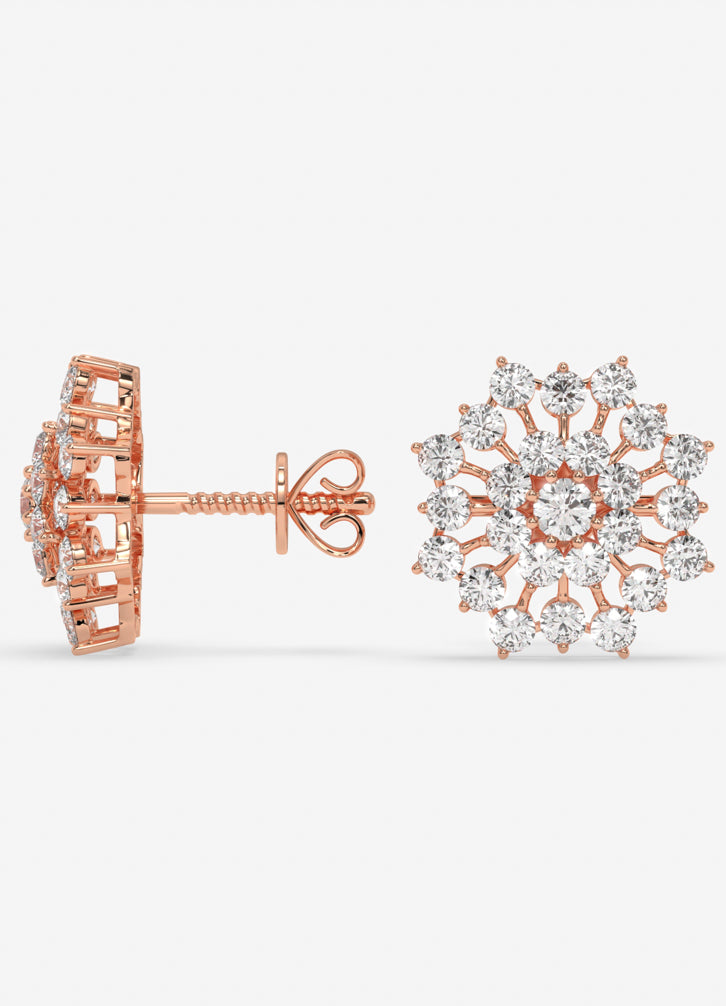 Florenza Studs in Rose Gold