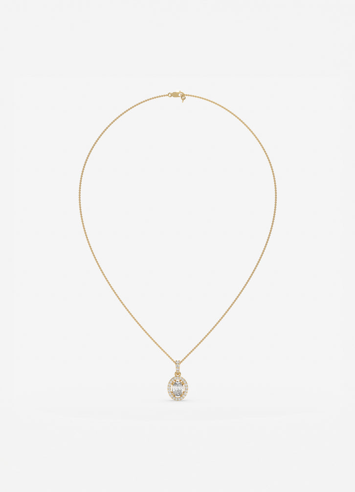 Solitaire Whisper Pendant in Yellow Gold