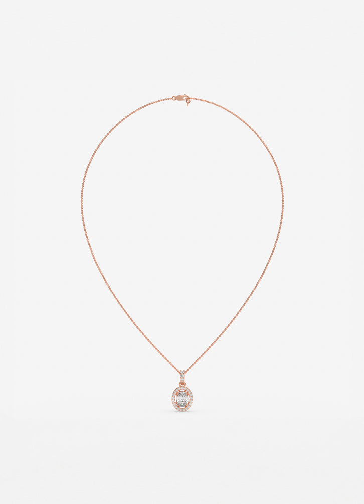 Solitaire Whisper Pendant in Rose Gold