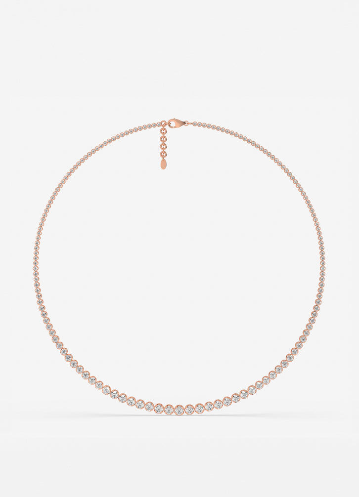 Regal Cascade Necklace in Rose Gold