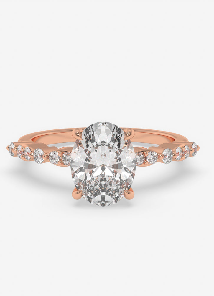 Orlena Ring in Rose Gold