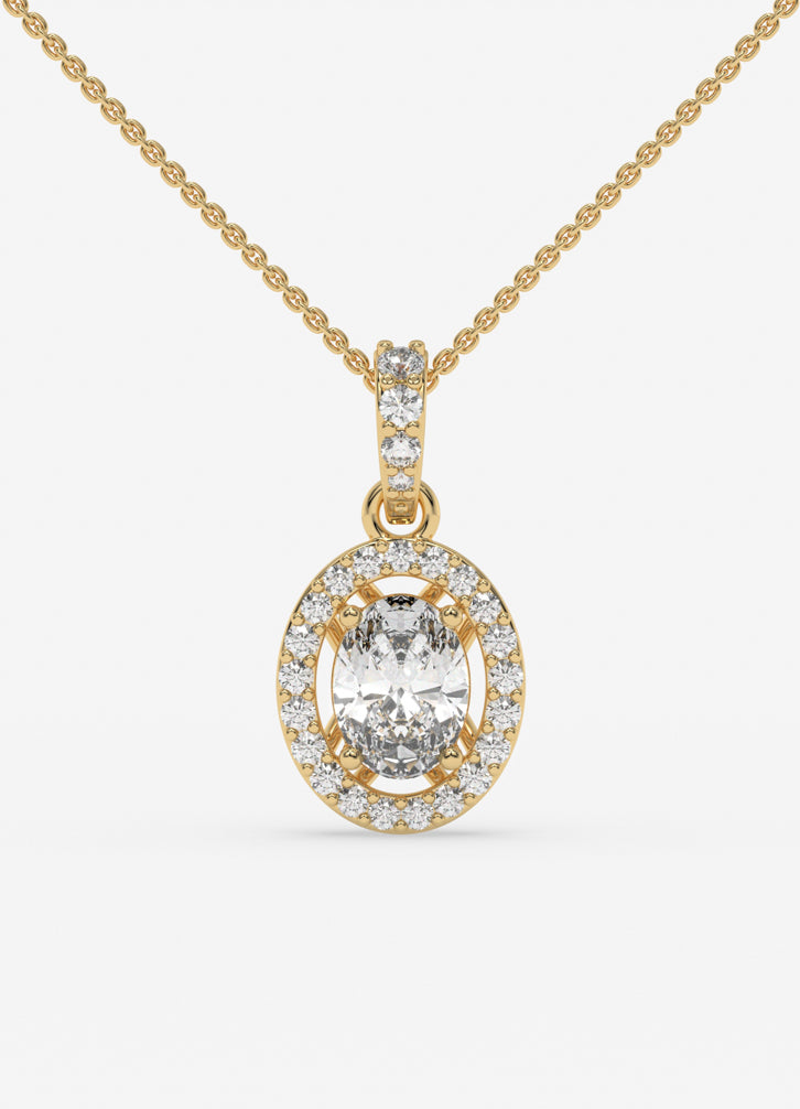 Solitaire Whisper Pendant in Yellow Gold