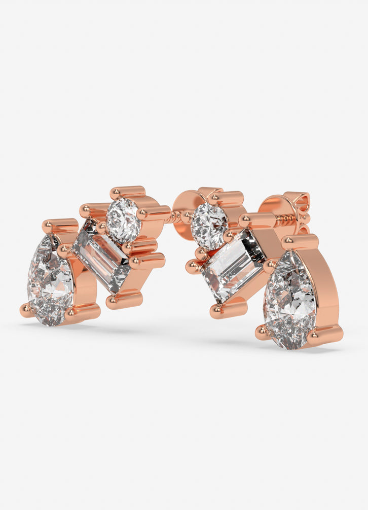 Trevisa Earrings in Rose Gold