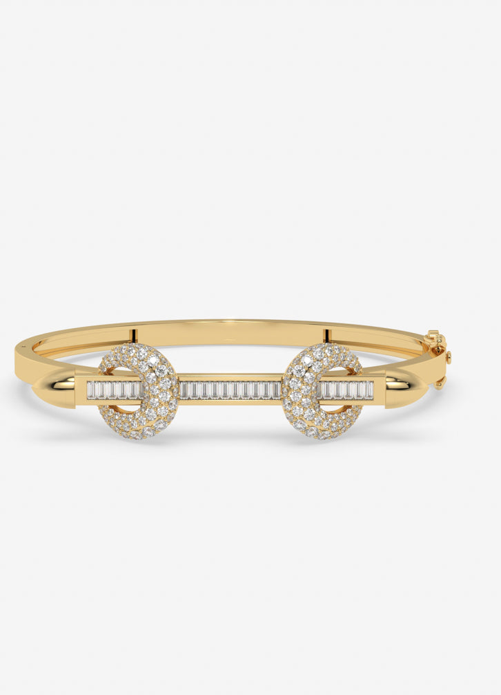 Regalia Curve Bangle In Yellow Gold