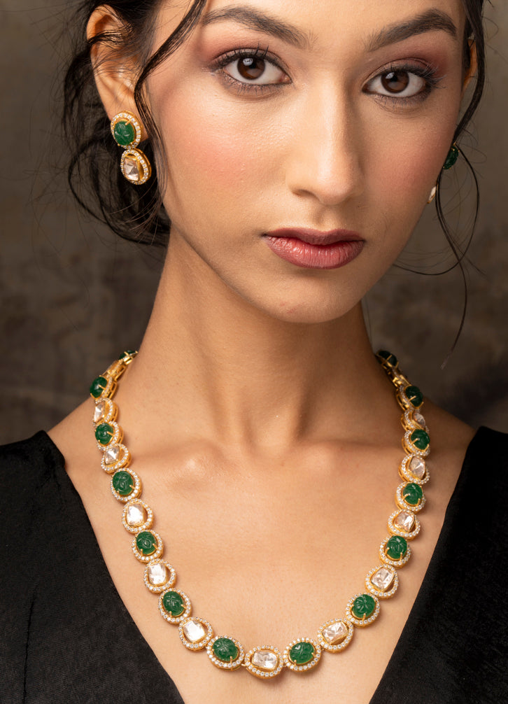 Sabz Patthar Haar Necklace