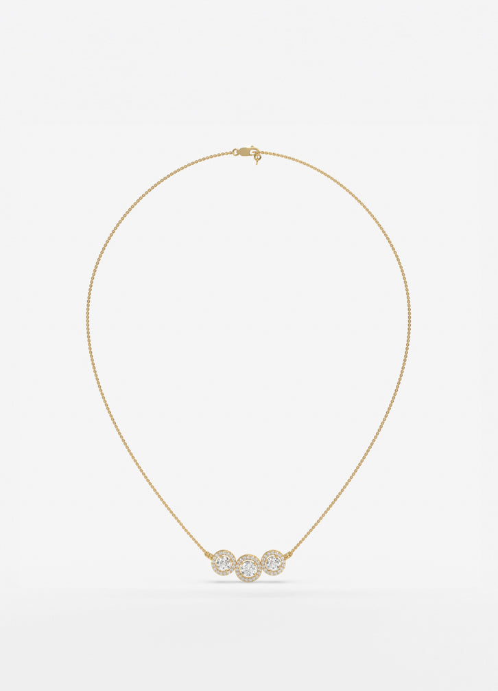 Eternal Halo Pendant in Yellow Gold