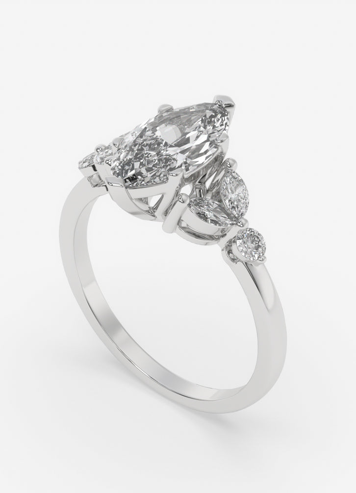 Virelia Ring In White Gold