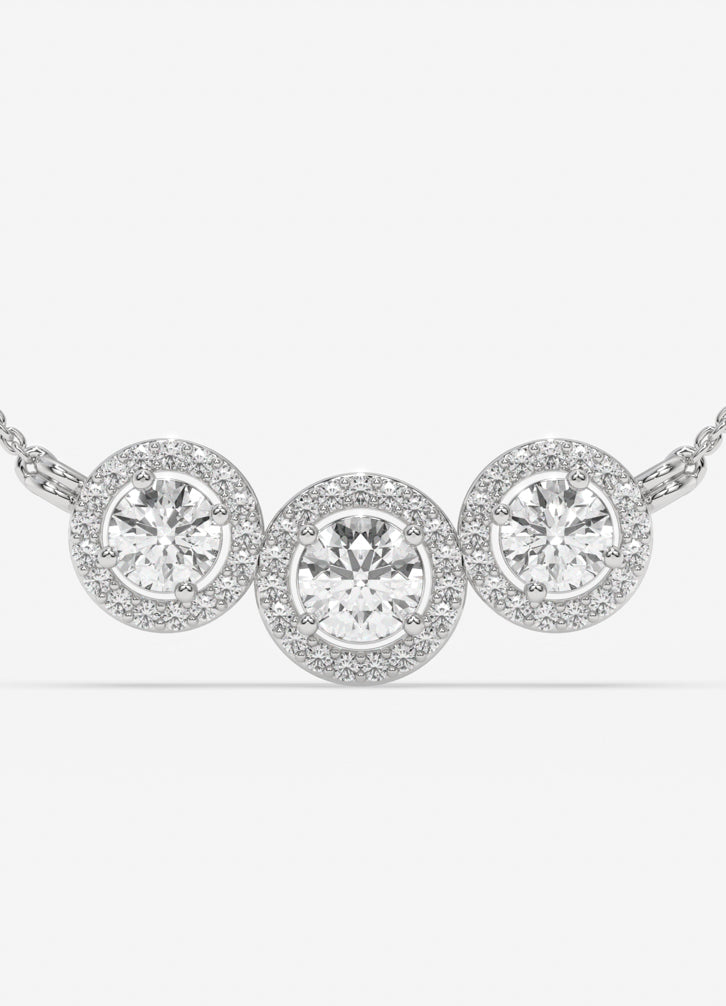 Eternal Halo Pendant in White Gold