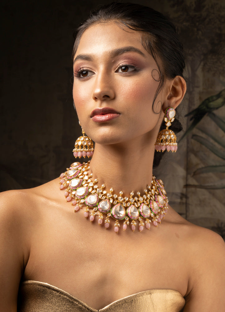 Gulaab polki necklace