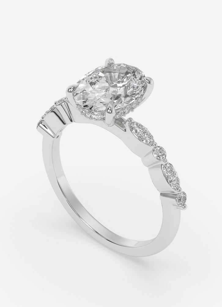 Orlena Ring in White Gold