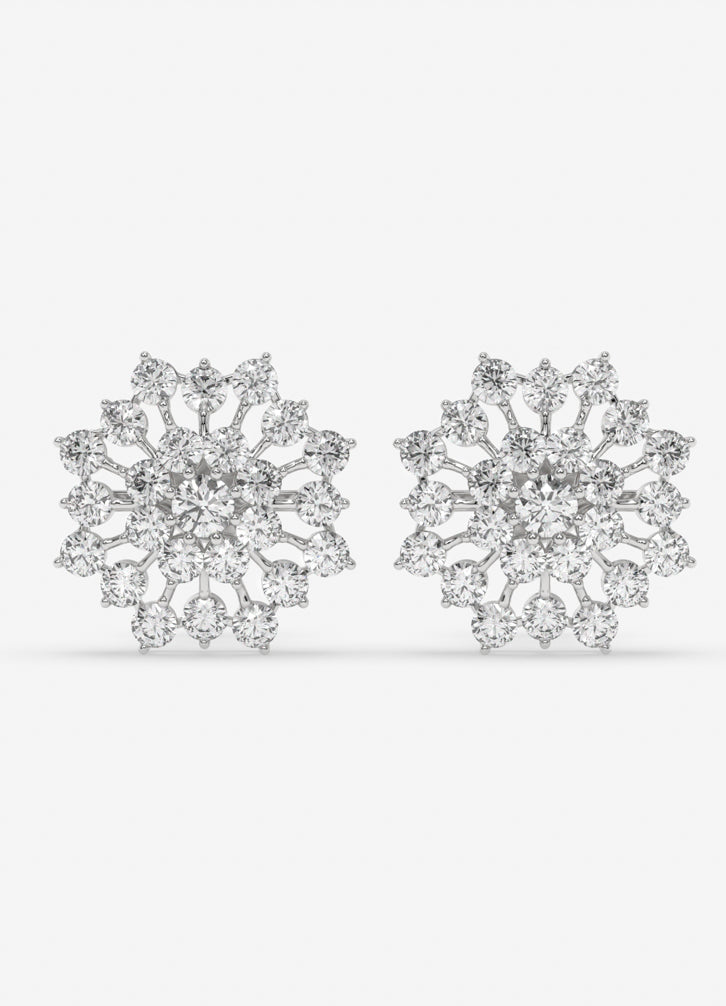 Florenza Studs in White Gold