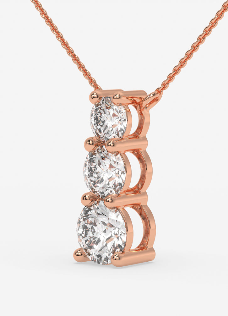 Trivelle Pendant in Rose Gold